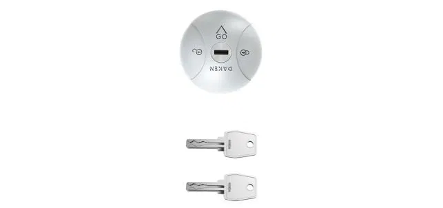 84000 – HOLMAN Puck Lock Kit, Manual Locking System For Use With Sliding And Hinged Door Gray Stainless Steel 2 Keys ...